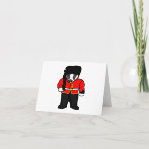 Carte Caricature de Beefeater Badger de la Garde royale