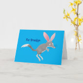 Carte Caricature de bilby australien très heureuse (Fleur jaune)