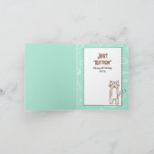 Carte Caricature de chat Kawaii amusante Budget Annivers (Intérieur)