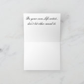 Carte Caricature de Chouette Peintre Cute | Ajouter son (Intérieur)