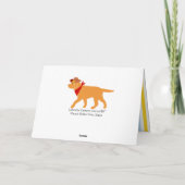 Carte Caricature de cowboy du Labrador jaune (Dos)