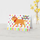 Carte Caricature de cowboy du Labrador jaune (Fleur jaune)