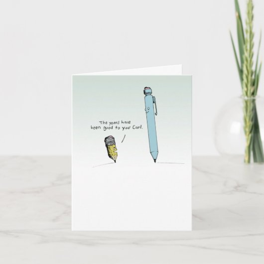 Carte Caricature de crayons (Devant)