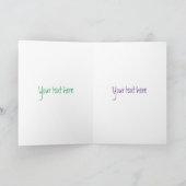 Carte Caricature de dragon drôle et vert qui respire (Intérieur)