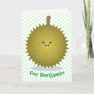 Carte Caricature de durian joyeux