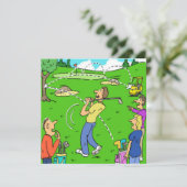 Carte Caricature de Golfer's Lucky Golf (Debout devant)