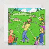 Carte Caricature de Golfer's Lucky Golf (Devant)