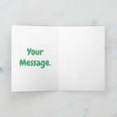 Carte Caricature de grenouille verte mignonne anniversai (Intérieur)