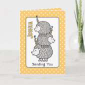 Carte Caricature de Hérisson pour enfants Joyeux anniver (Devant)