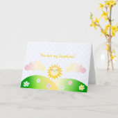 Carte Caricature de kawaii soleil mignon (Fleur jaune)