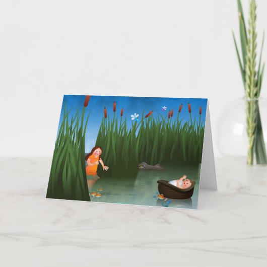 Carte Caricature de la Pâque Moses bébé (Devant)