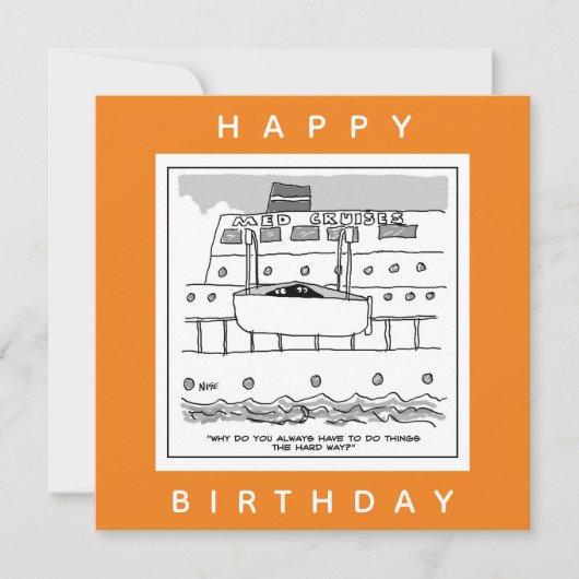 Carte Caricature de navires de croisière (Devant)