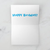 Carte Caricature de poisson sous-marin jaune mignon (Intérieur)