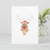 Carte Caricature de rennes mignons (Debout devant)