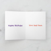 Carte Caricature de sundae de crème glacée aux fraises c (Intérieur)