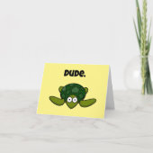 Carte Caricature de tortue de mer super, Mec de l'océan  (Devant)