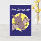 Carte Caricature de vol de chauve-souris (Fleur jaune)