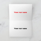 Carte Caricature d'hovercraft rouge joyeux (Intérieur)