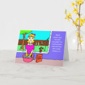 Carte Caricature Drôle Social Anniversaire (Fleur jaune)