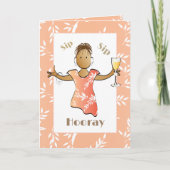 Carte Caricature féminine 50e anniversaire Ethnic Funny  (Devant)