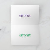 Carte Caricature mignonne mauve mangouste (Intérieur)