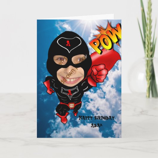 Carte Caricature photo - Le visage dans le trou (Devant)