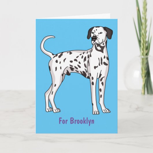 Carte Caricature pour chien dalmate (Devant)