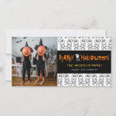 Carte Caricature Skulls & Bones Happy Halloween pour enf (Devant)