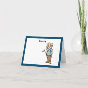 Carte Caricature Smart Old Man, Sagesse Amusante des per