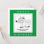 Carte Caricature sur la gestion confidentielle des déche (Devant/Arrière en situation)