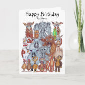 Carte Caricatures d'animaux (Devant)