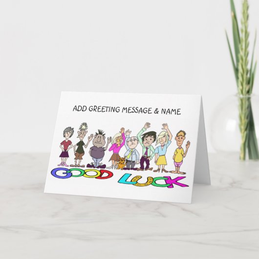 Carte Caricatures des gens au revoir (Devant)