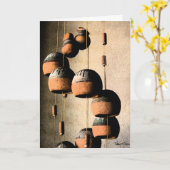 Carte Carillons en argile spirale Vous manquant nature m (Fleur jaune)