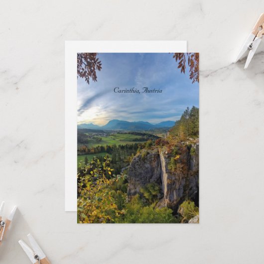 Carte Carinthie, Autriche (Devant/Arrière en situation)