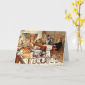 Carte Carl Larsson : Détail de la veille de Noël, (Fleur jaune)