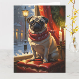 Carte Carlin avec les lumières de Noël