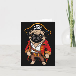 Carte Carlin Chien Pirate Chemise Garçons Enfants Crâne