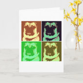 Carte carlin d'anniversaire heureux (Fleur jaune)