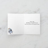 Carte Carlin dans un casquette d'anniversaire (Intérieur)