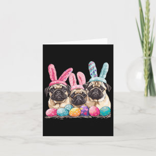 Carte Carlin de Pâques Chien Carlin de Pâques Chien Bunn