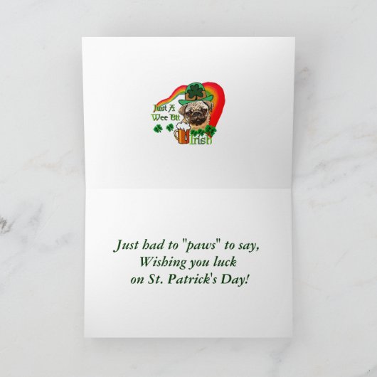 Carte Carlin du jour de St Patrick (Intérieur)