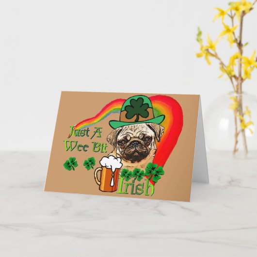 Carte Carlin du jour de St Patrick (Fleur jaune)