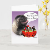 Carte Carlin (fawn) Halloween Candy (Fleur jaune)