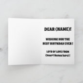 Carte CARLIN mignon du chien drôle (Intérieur)