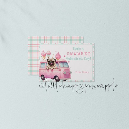 Carte carlin sucrée valentine's day