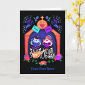 Carte carlins de crâne de sucre (Fleur jaune)