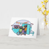 Carte Carlins vintages de remorque (Fleur jaune)