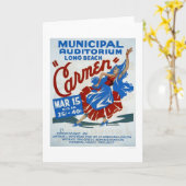 Carte Carmen Long Beach 1938 WPA (Fleur jaune)