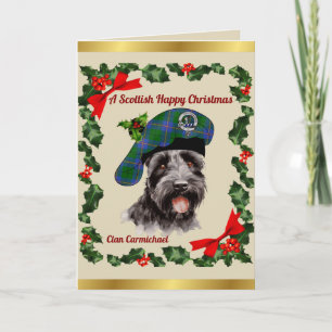 Carte Carmichael Scottie Dog Noël personnalisé