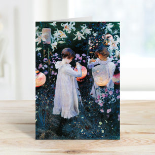 Carte Carnation, Lily, Lily, Rose   John Singer Sargent